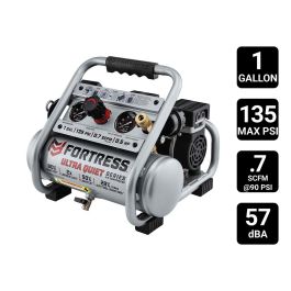 1 Gallon, 135 PSI Ultra Quiet Hand-Carry Jobsite Air Compressor