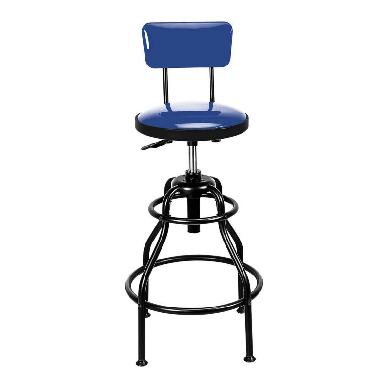 Century Pneumatic Stool with Backrest & Seamless Seat & Adjustable Footring