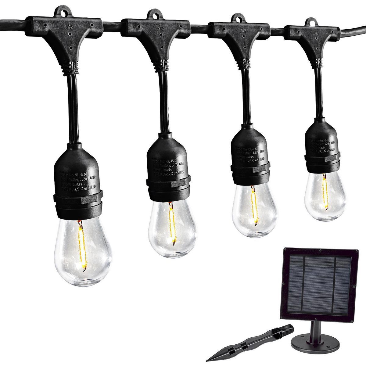 20 ft. 10 Bulb Outdoor Solar String Lights