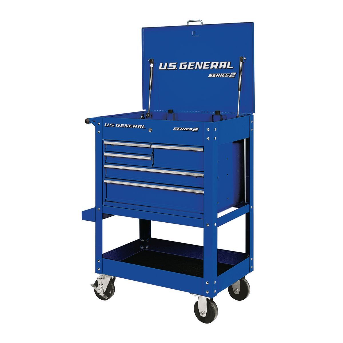 30 in. 5 Drawer Mechanics Cart Blue