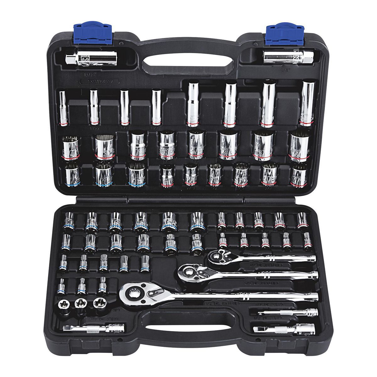 Mechanics Tool Set and Socket Set, 1/4 and 3/8 Drive Deep and Standard  Sockets