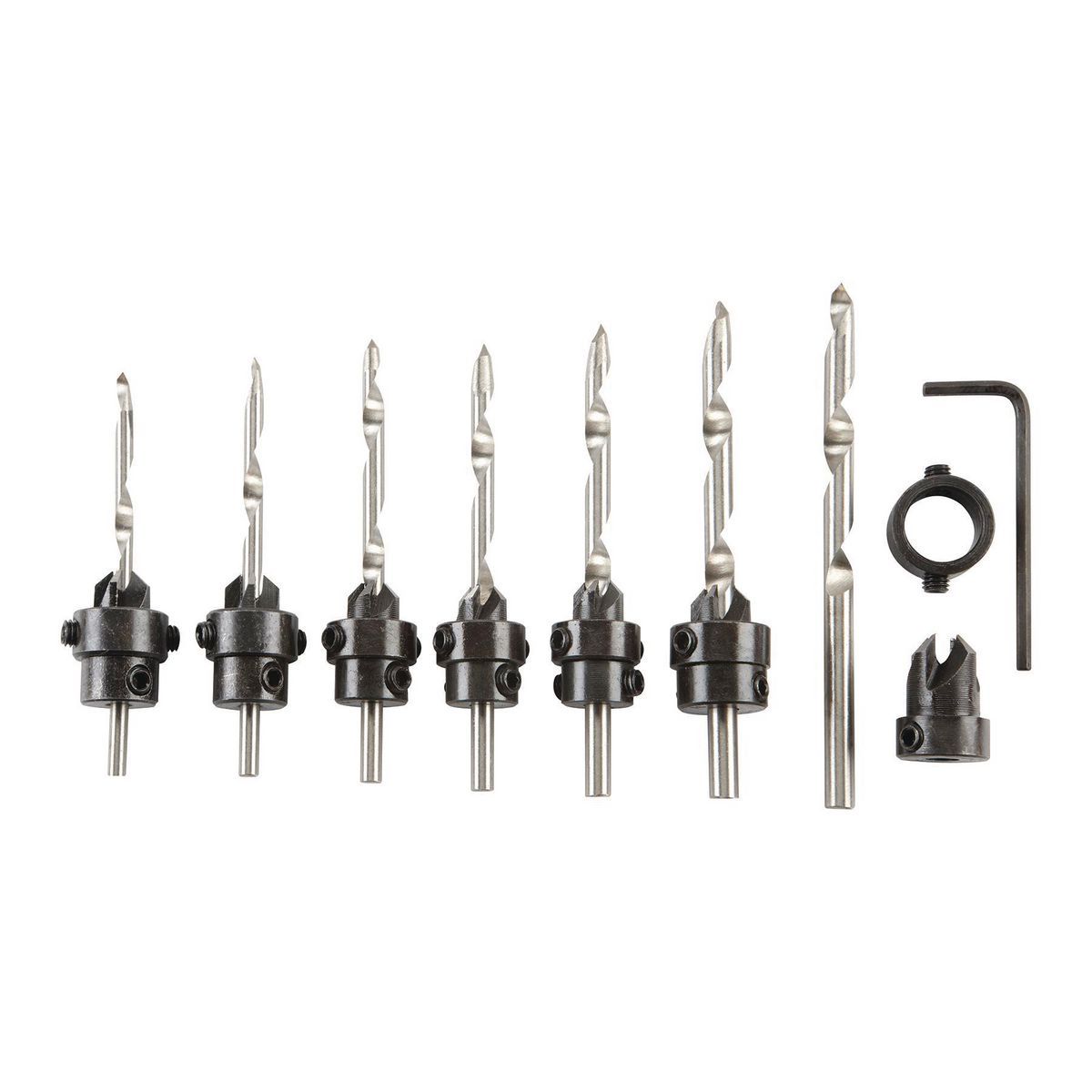 Carbon Steel Tapered Drill Bit and Countersink Set 22 Piece
