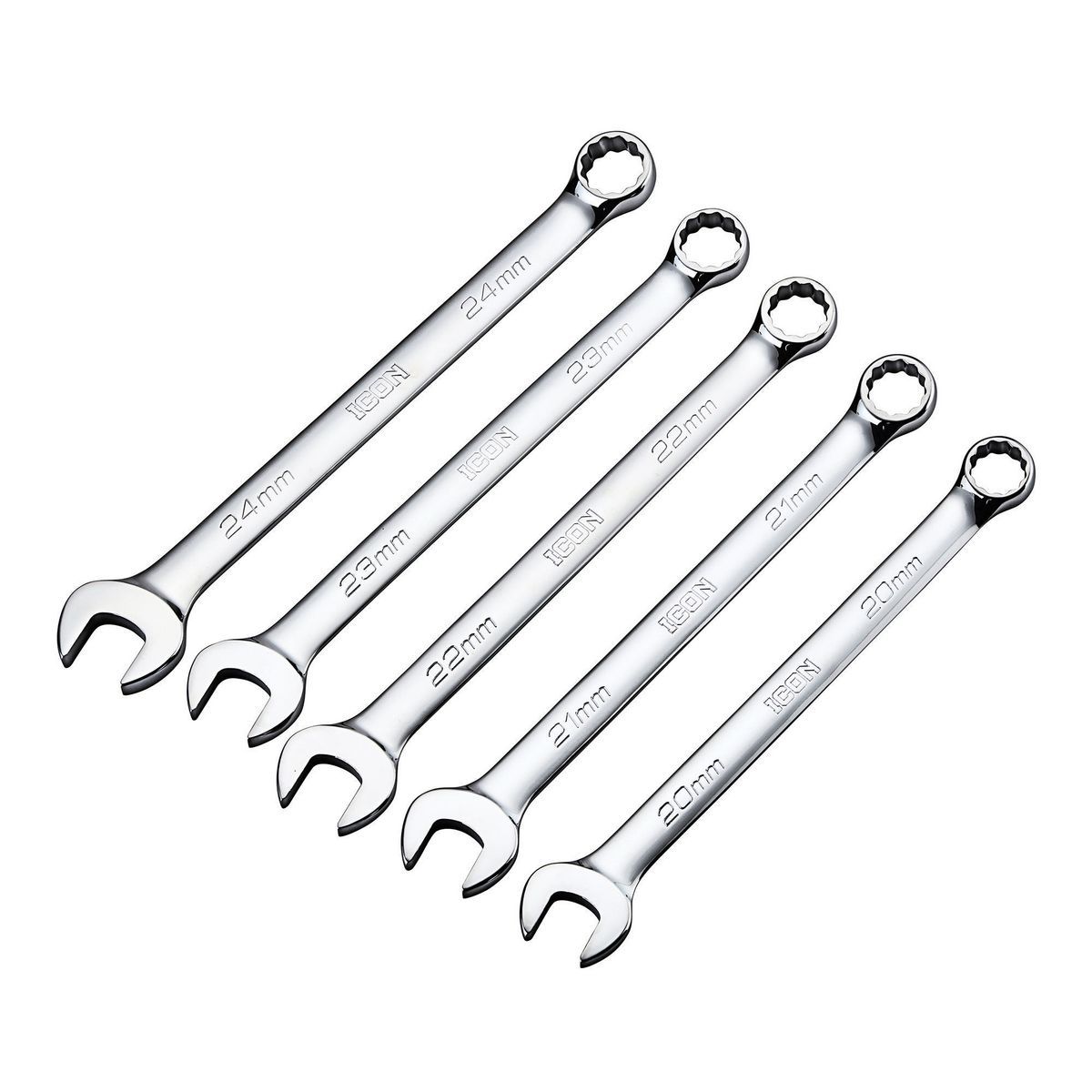 Professional Large Metric Combination Wrench Set, 5 Piece