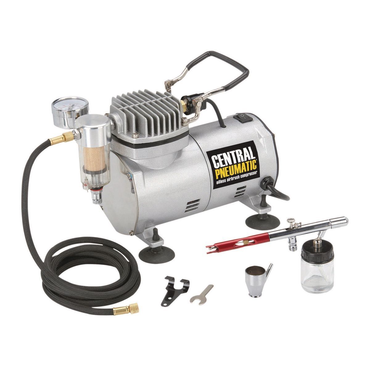 1/5 HP 58 PSI Oil-Free Airbrush Compressor Kit