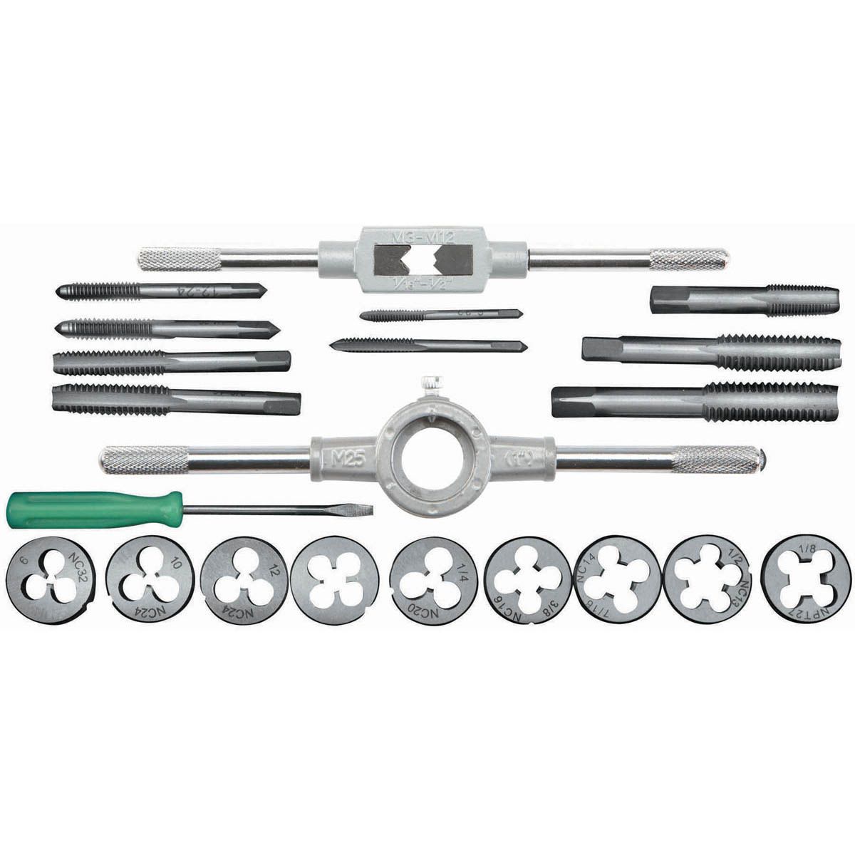 Carbon Steel SAE Tap and Die Set, 21