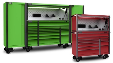 73 in. x 25 in. Professional Roll Cab Green